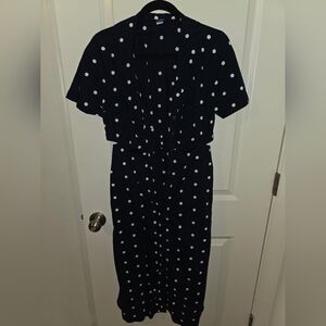 Old Navy Polka Dot Navy Dress
